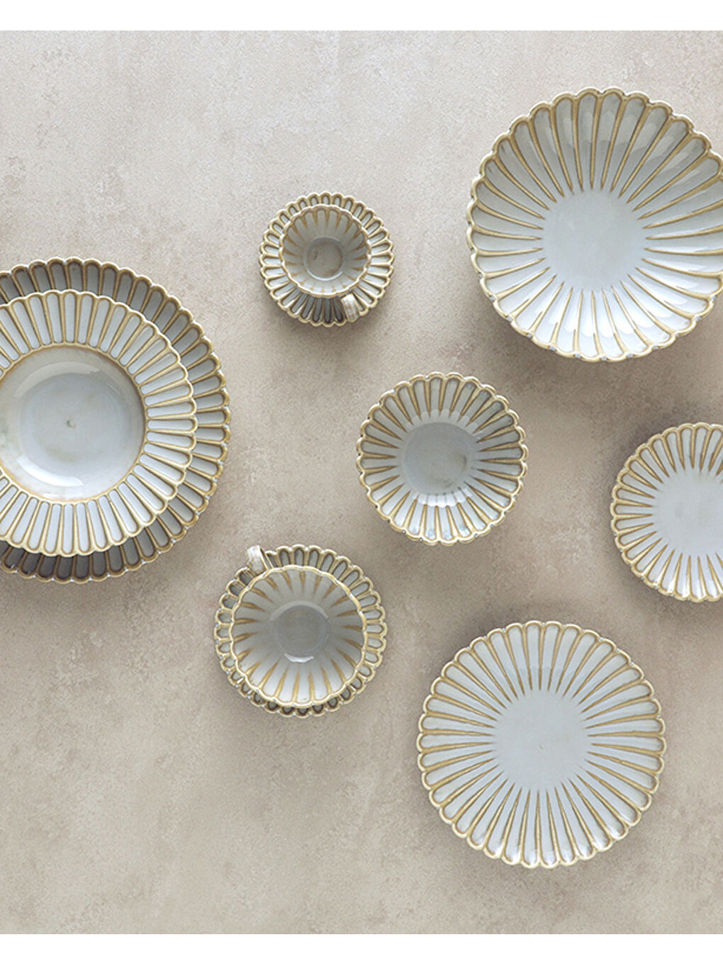 Fiore New Bone China Tatlı Tabağı Gri-3