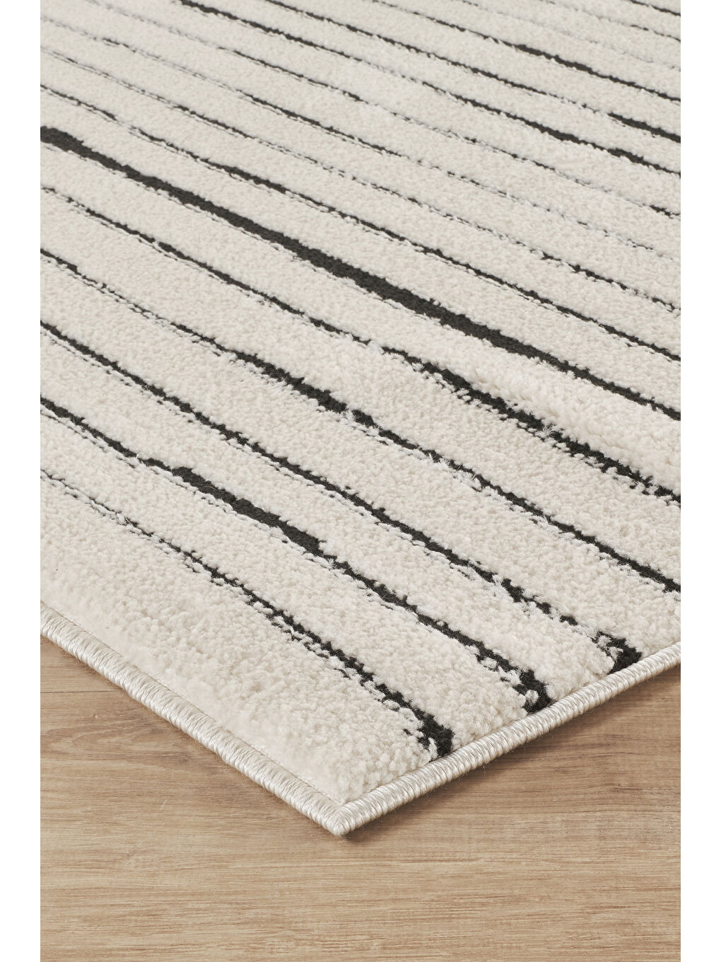 Ekru Konfor Jung 7187 Modern Dokuma Yumuşak Post Shaggy Halı-160x230-4