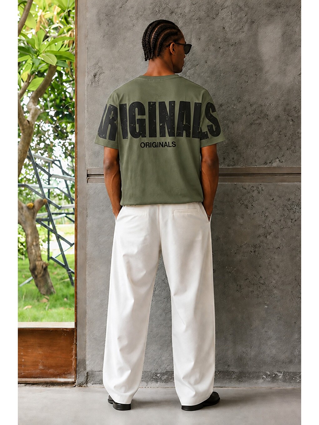 Haki Originals Baskılı Oversize Erkek Tişört – Süprem %100 Pamuk