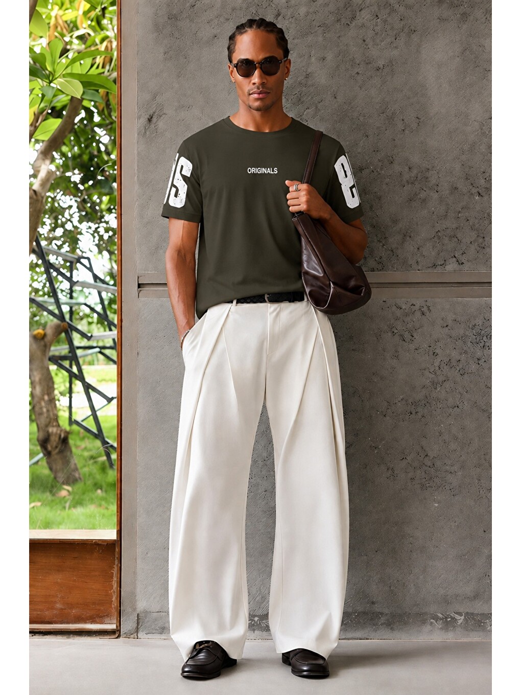 Haki Originals Baskılı Oversize Erkek Tişört – Süprem %100 Pamuk-1