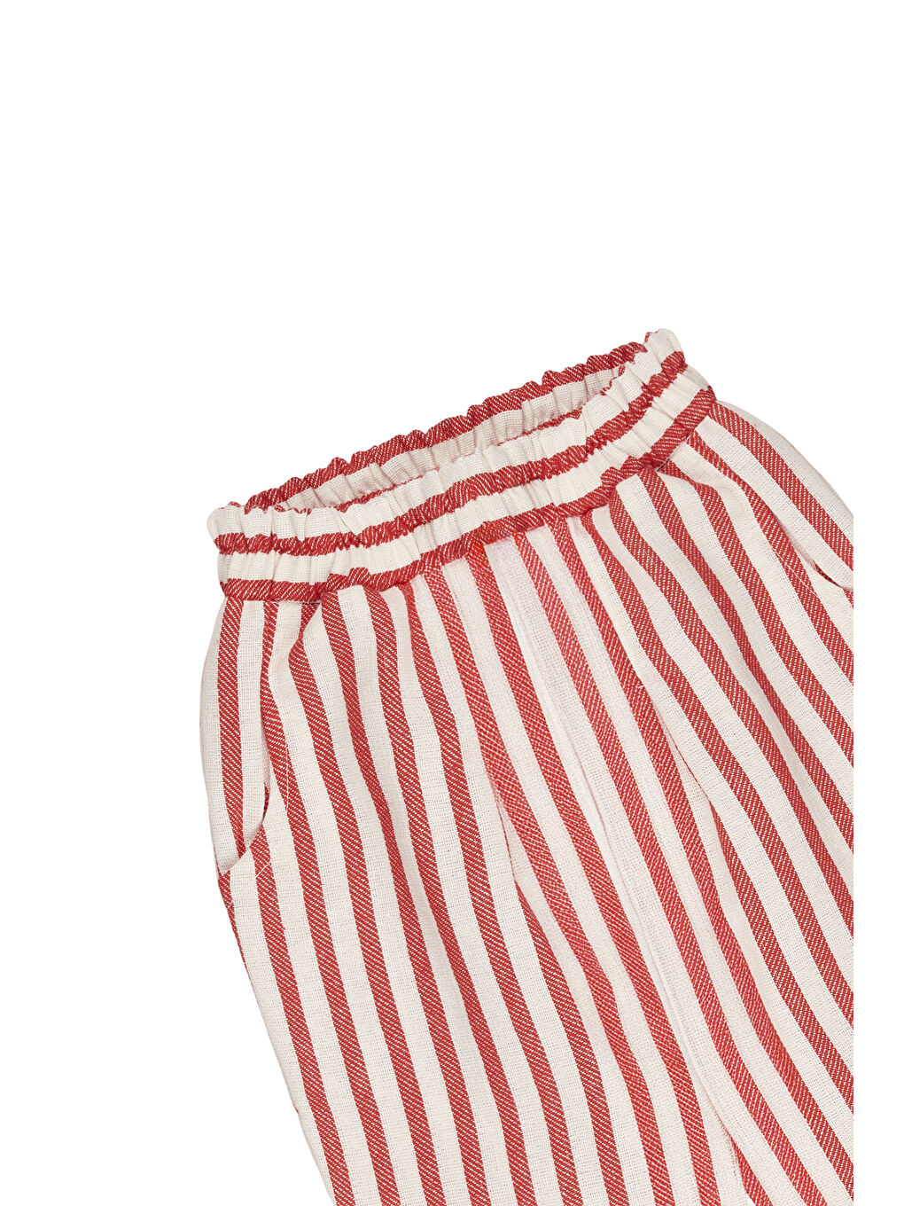 Carrot Pantolon Kırmızı Çizgili Keten-3