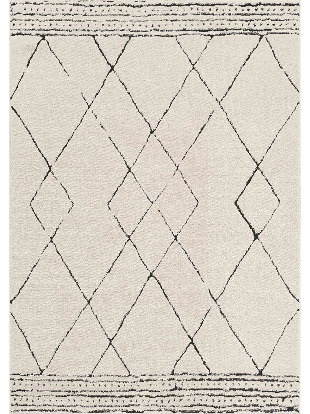 Ekru Konfor Jung 7186 Modern Dokuma Yumuşak Post Shaggy Halı-80x150-5