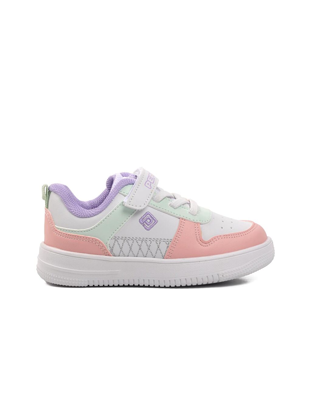 Pepino Pembe Pudra Su Yeşili Cırtlı Kız Çocuk Sneaker 1603-B