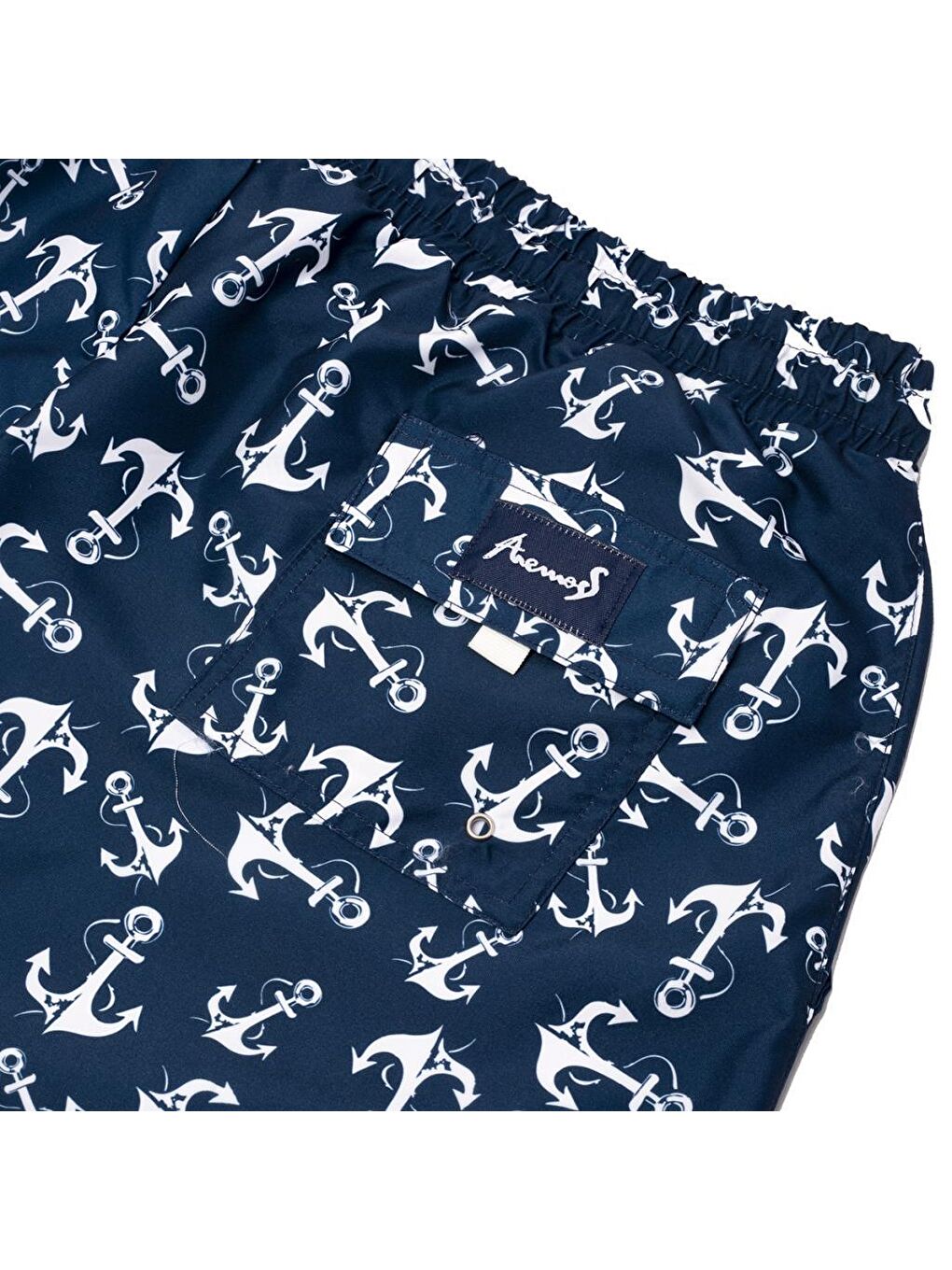 Karışık Çapa Lacivert Erkek Deniz Şort-3