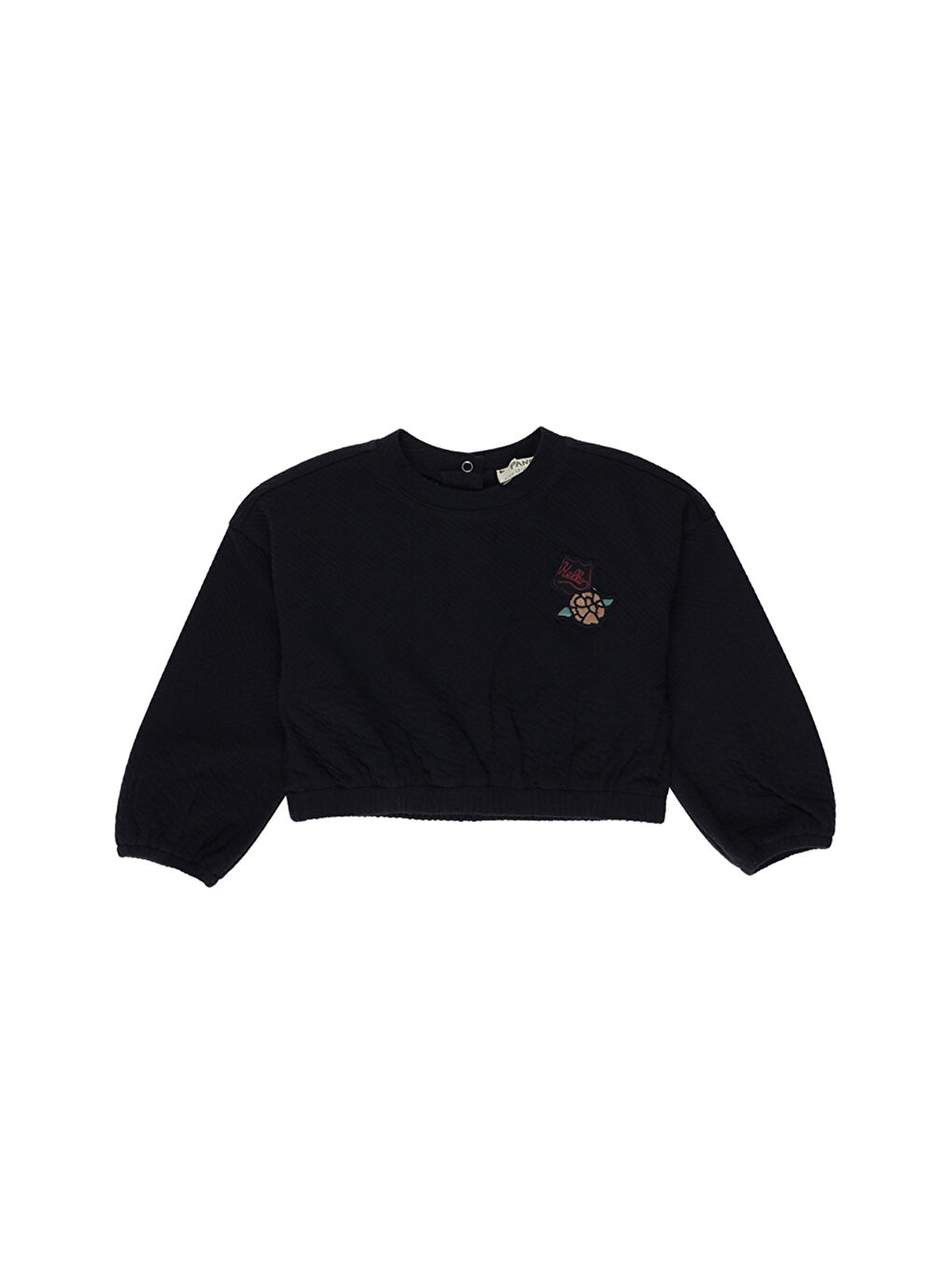 Kız Bebek Lacivert Crop Sweatshirt