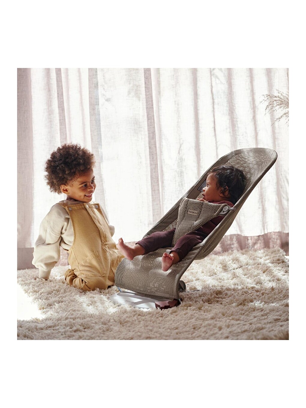 Pastel Oyuncaklı Bliss Ana Kucağı Mesh Grey Beige-4