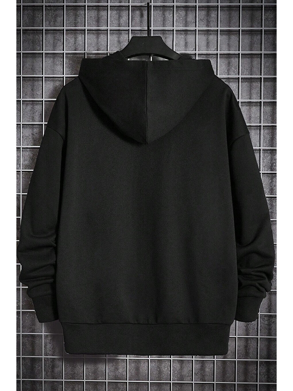 uyguntarz Siyah Whatever Baskılı Oversize Sweatshirt - 2