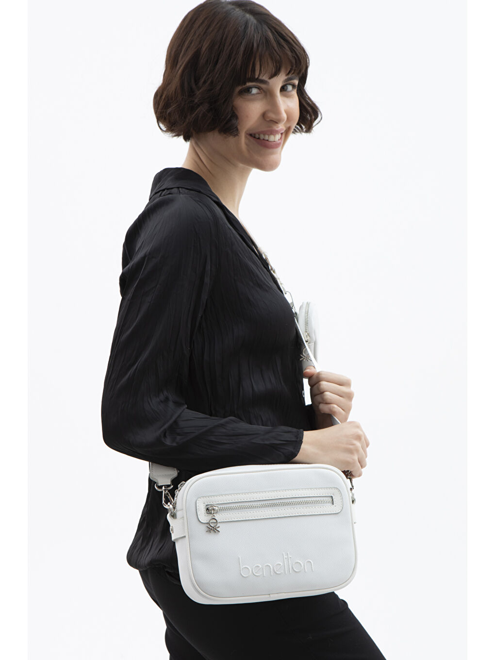 Kadin El Çantasi Beyaz-A.gri̇ BNT1603