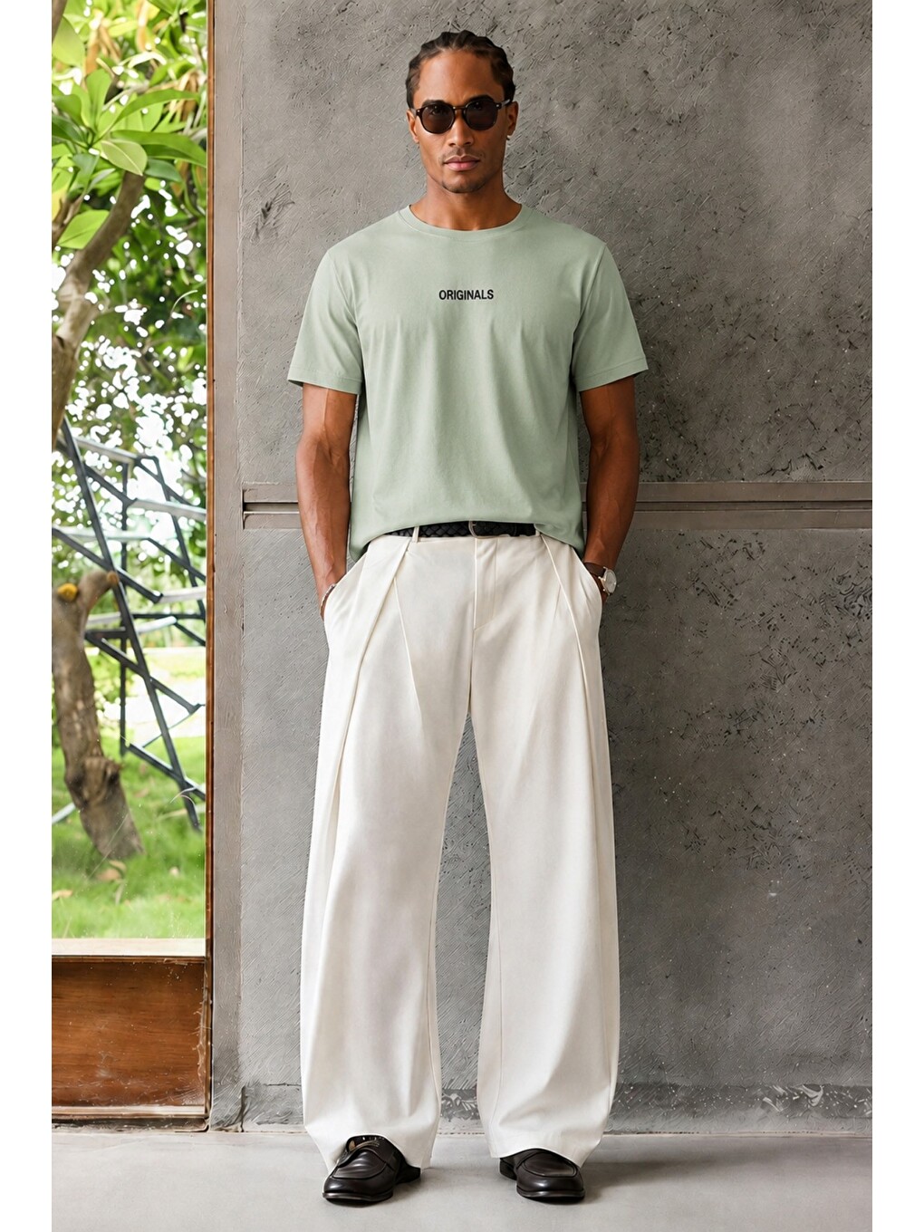 Yeşil Originals Baskılı Oversize Erkek Tişört – Süprem %100 Pamuk-1