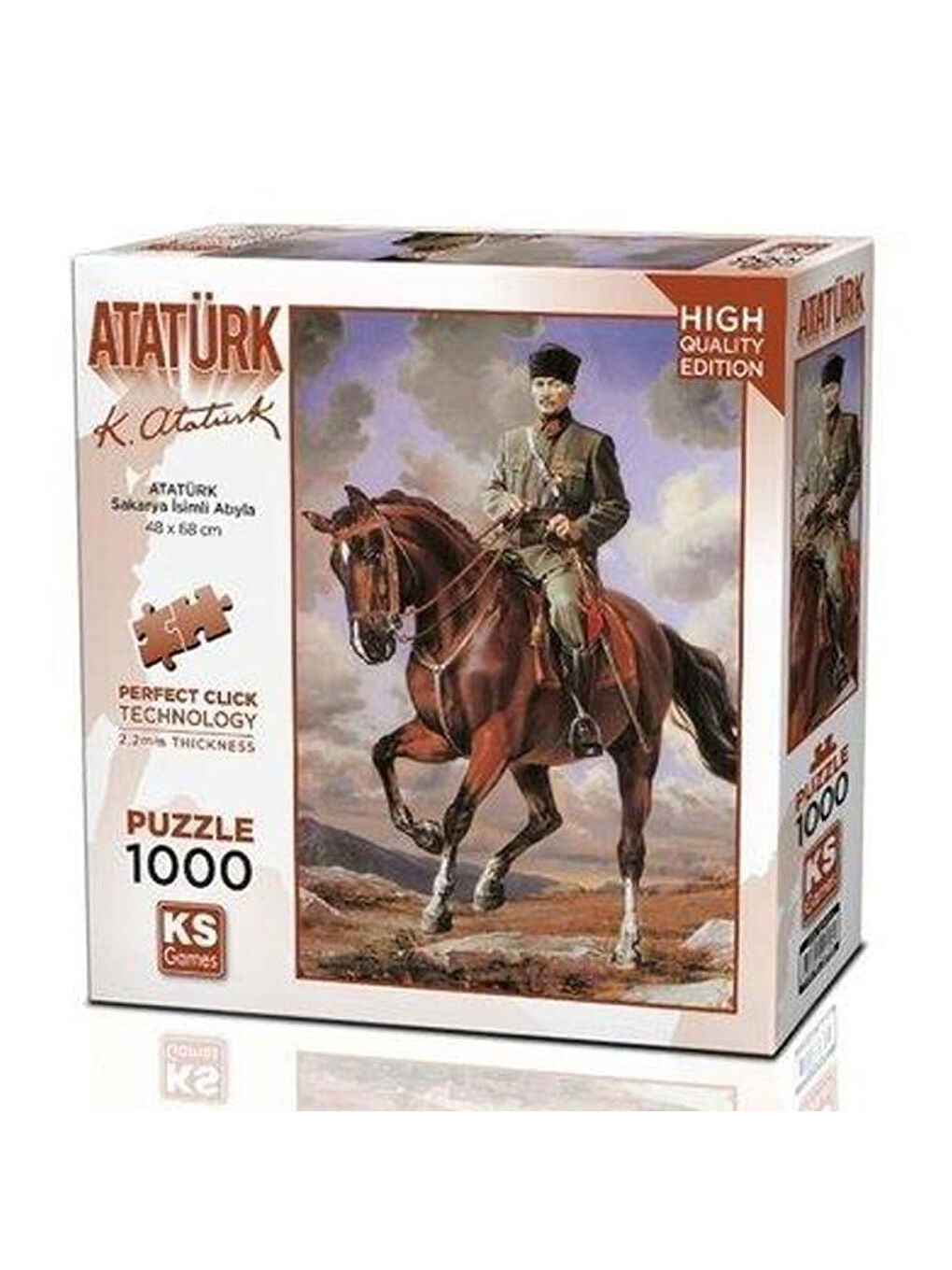 KS GAMES Renksiz Puzzle 1000 Parça Gazi Mustafa Kemal Sakarya Adı Atıyla 20726