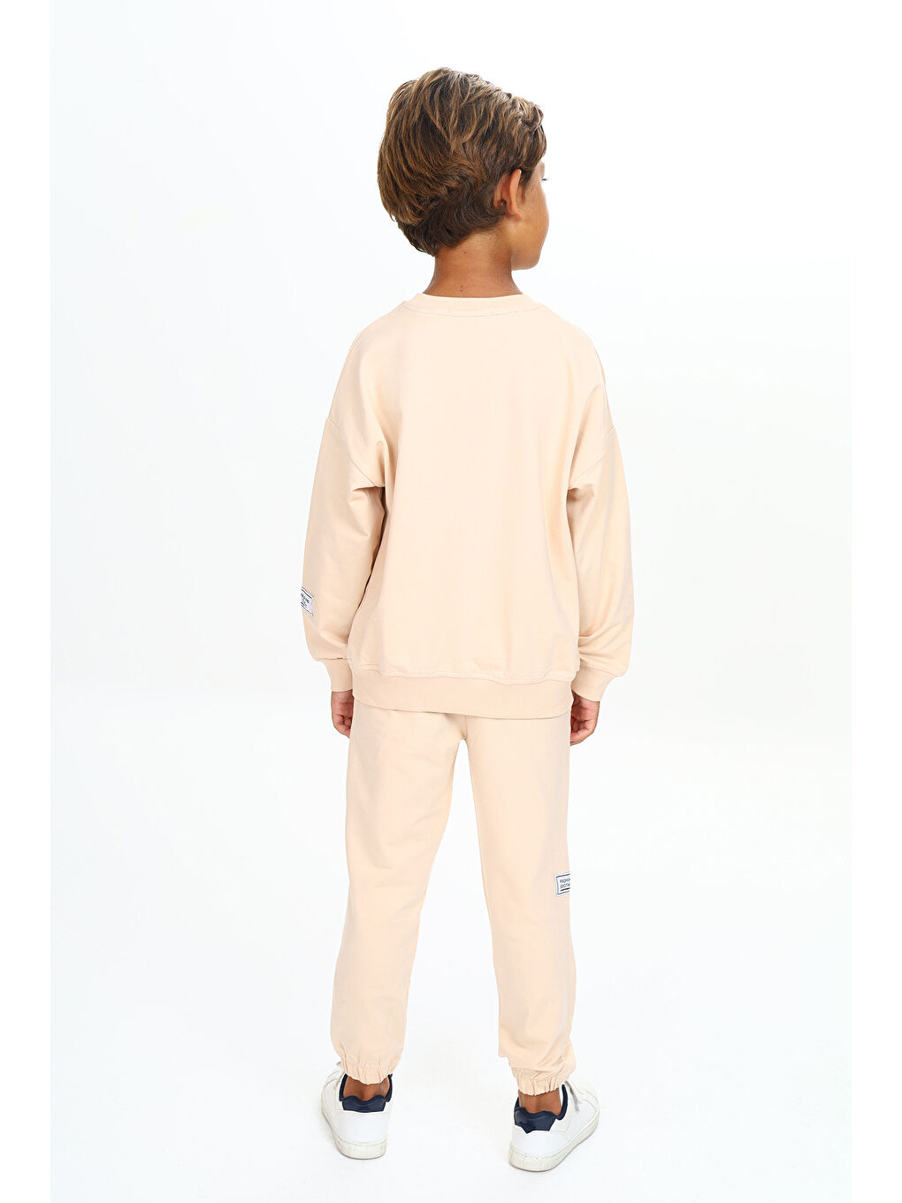 Bej Erkek Çocuk Armalı Eşofman Takım-3