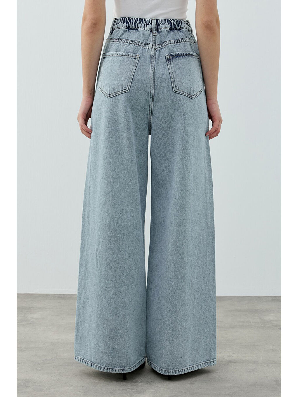 Taşlı Very Shiny Denim Pantolon 1770 Buz Mavi-2