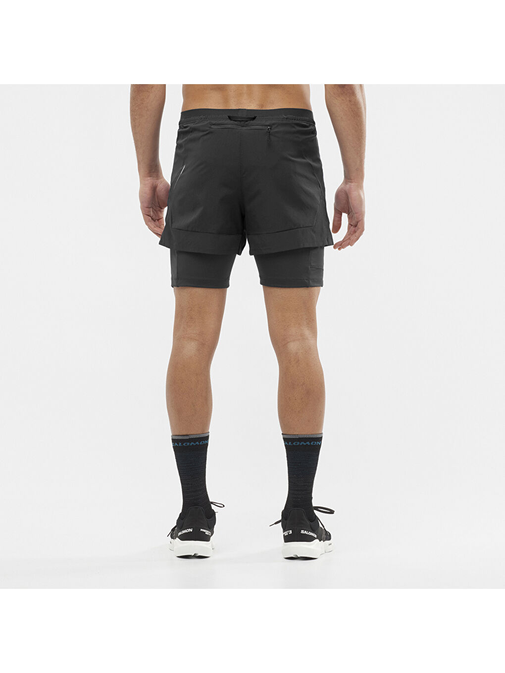 Cross 2in1 Shorts Erkek Siyah Koşu Şortu-3