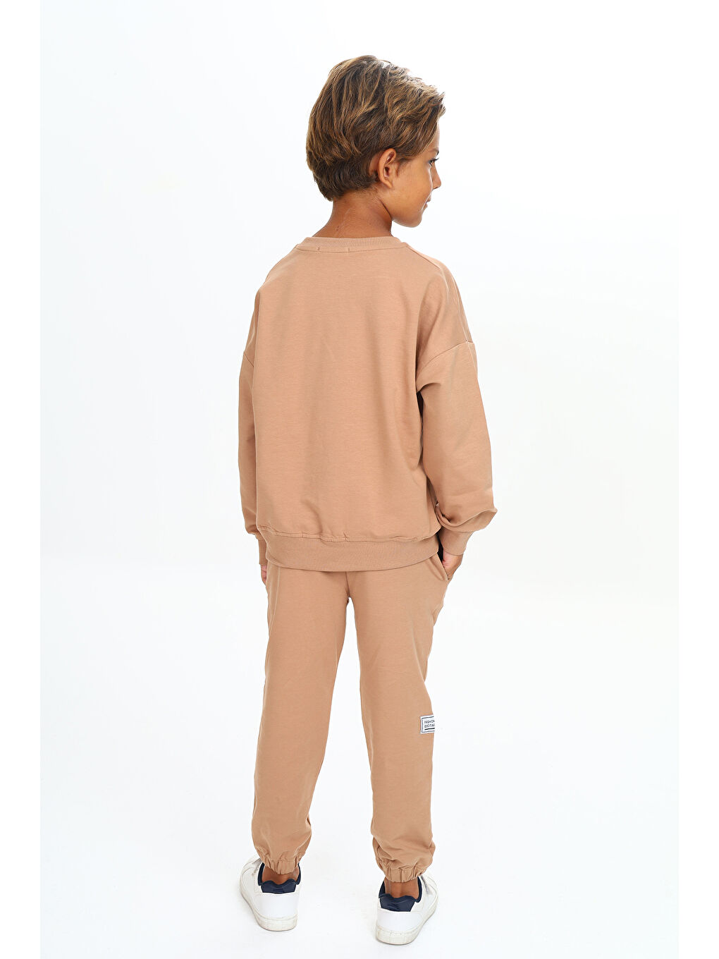 Kahverengi Erkek Çocuk Armalı Eşofman Takım-4