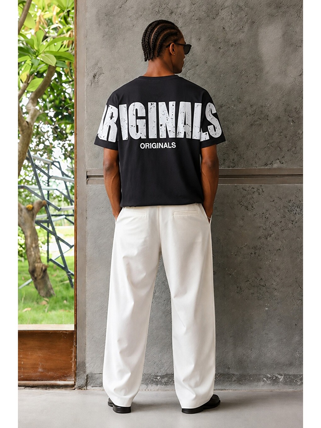 Siyah Originals Baskılı Oversize Erkek Tişört – Süprem %100 Pamuk