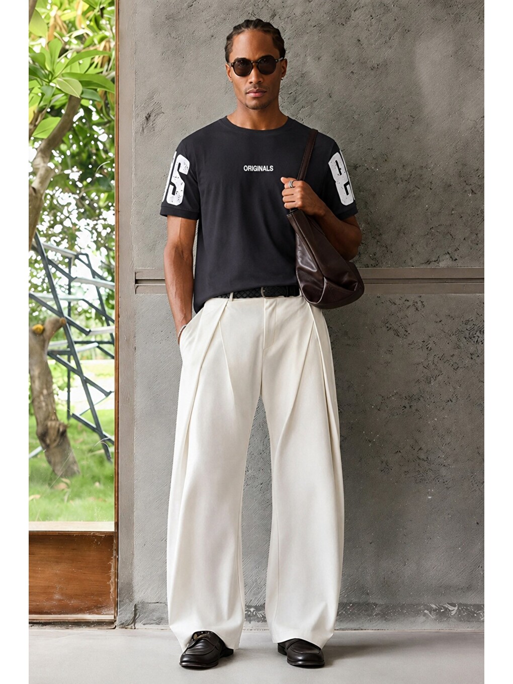 Siyah Originals Baskılı Oversize Erkek Tişört – Süprem %100 Pamuk-1