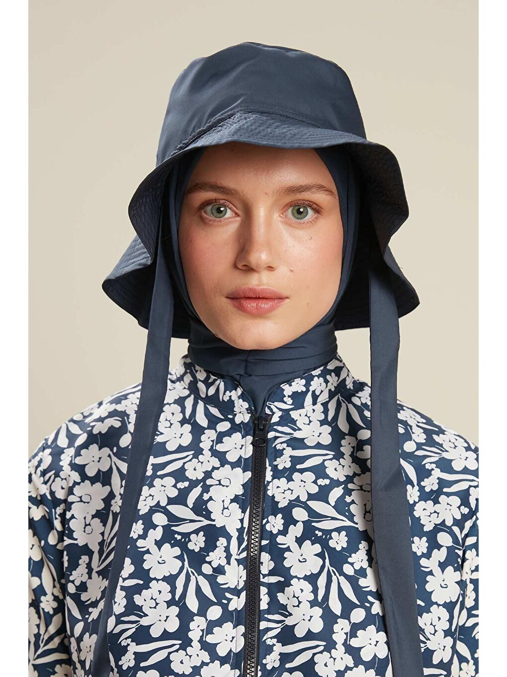 Bağlamalı Bucket Şapka Lacivert-1