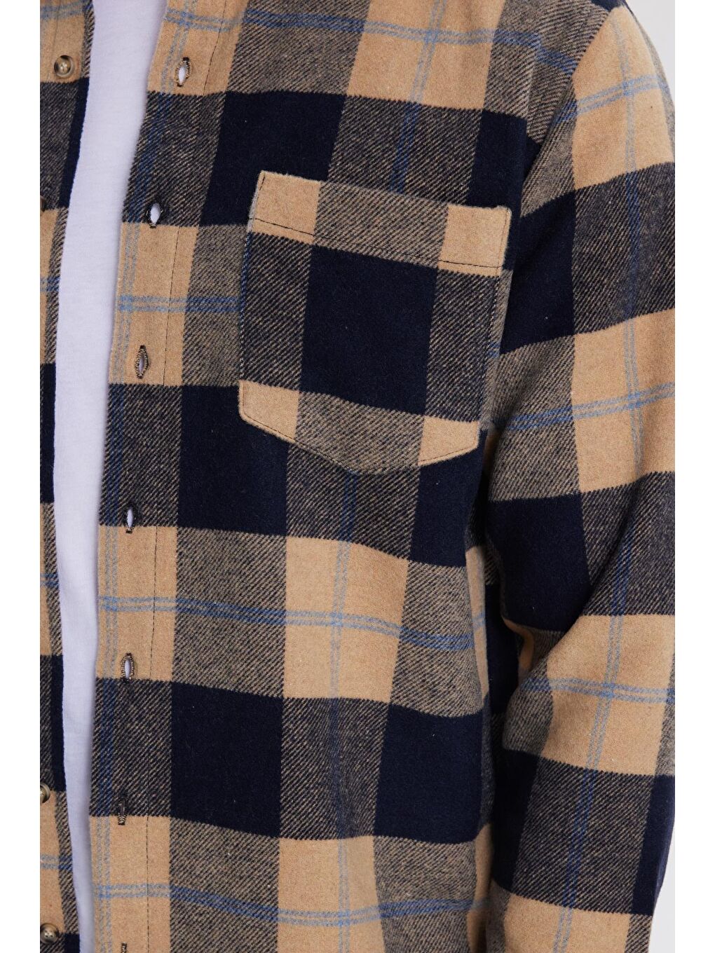 Karışık Erkek Regular Fit Rahat Kesim Kışlık Kareli Oduncu Gömlek-2