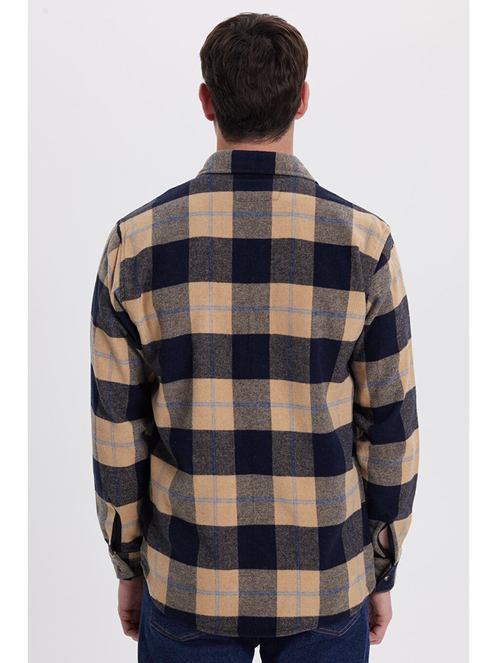 Karışık Erkek Regular Fit Rahat Kesim Kışlık Kareli Oduncu Gömlek-6