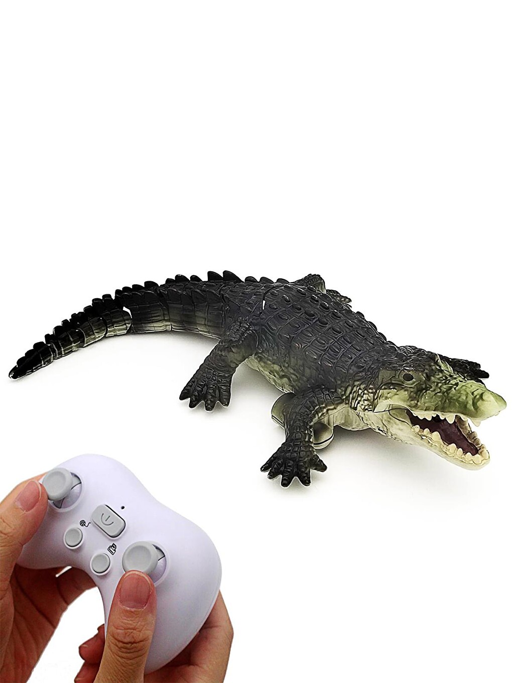 Seher Oyuncak Yeşil Renk Uzaktan Kumandalı Su Oyun Timsahı - Standart