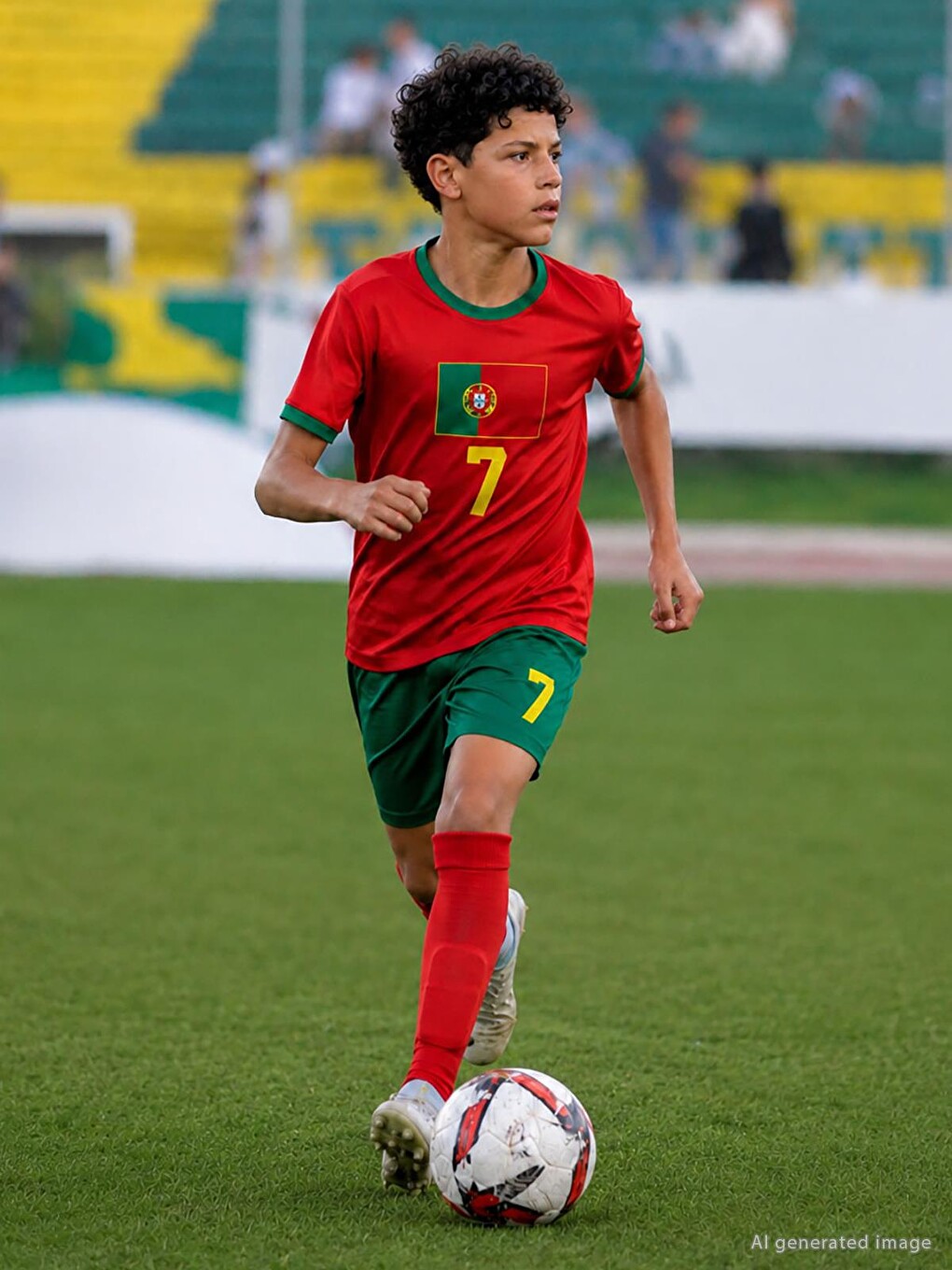 Boys Portugal Baskılı 10-13 Yaş Takım - Kırmızı