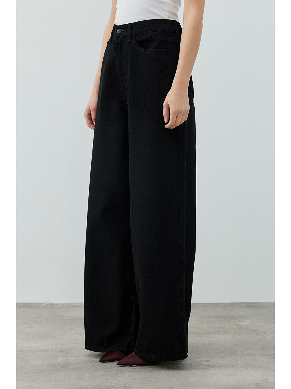 Salaş Pamuklu Denim Pantolon 1690 Siyah-1