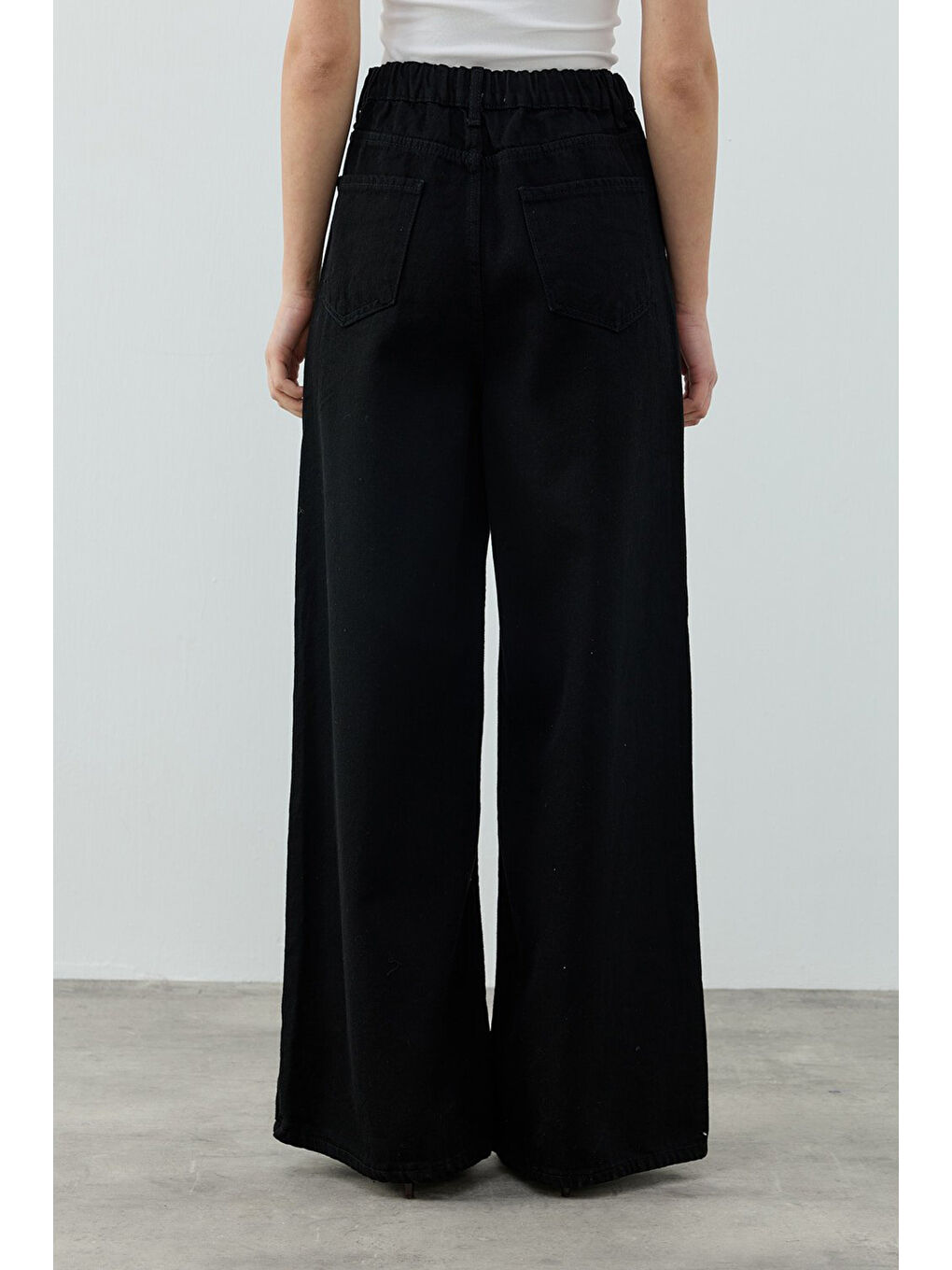 Salaş Pamuklu Denim Pantolon 1690 Siyah-2