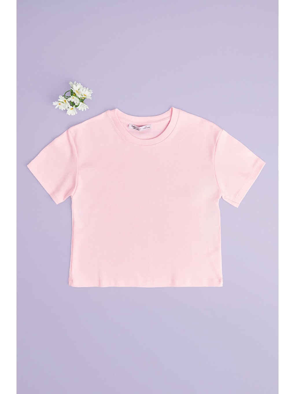 Pembe %100 Pamuk Basic Salaş Kız Çocuk Tişört