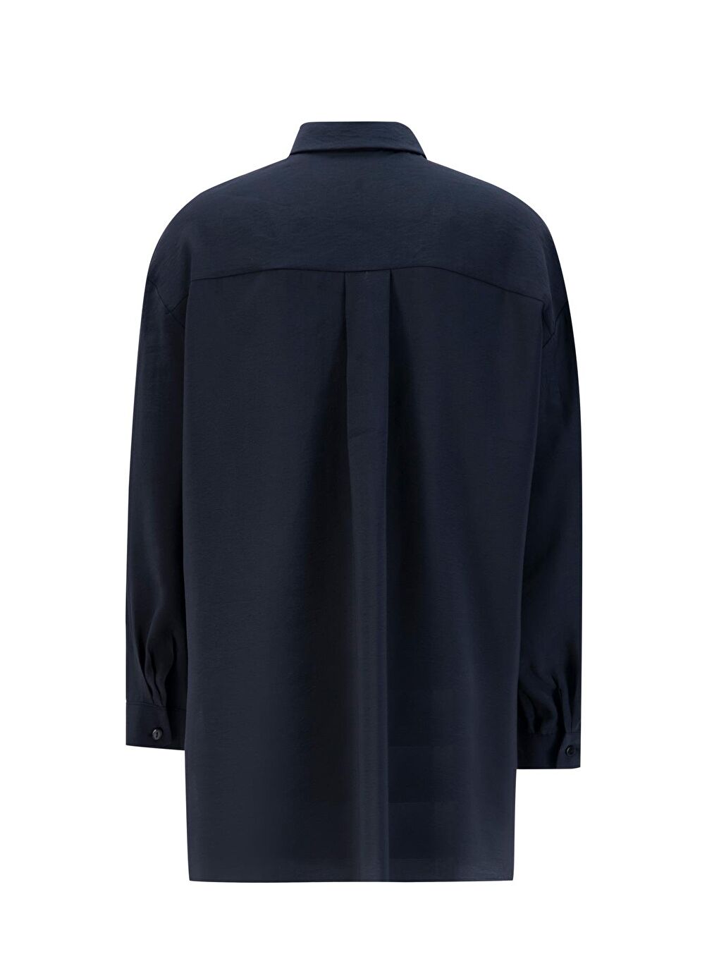 Cep Kapaklı Oversize Gömlek Ort3635 Siyah-1