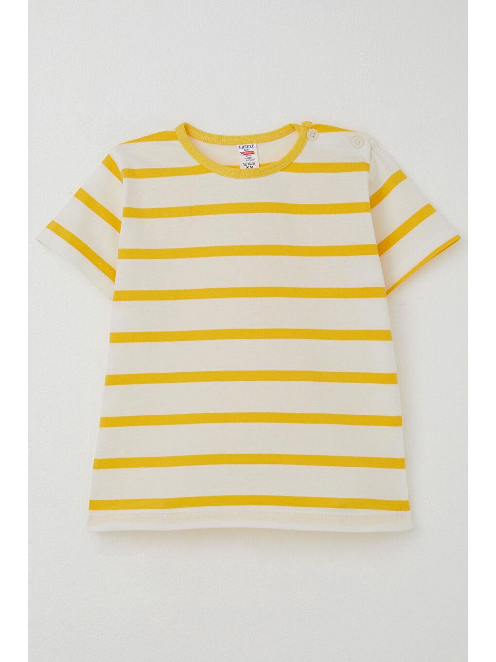 Erkek Çocuk Tişört Patlı Çizgili Ekru (1-4 Yaş)