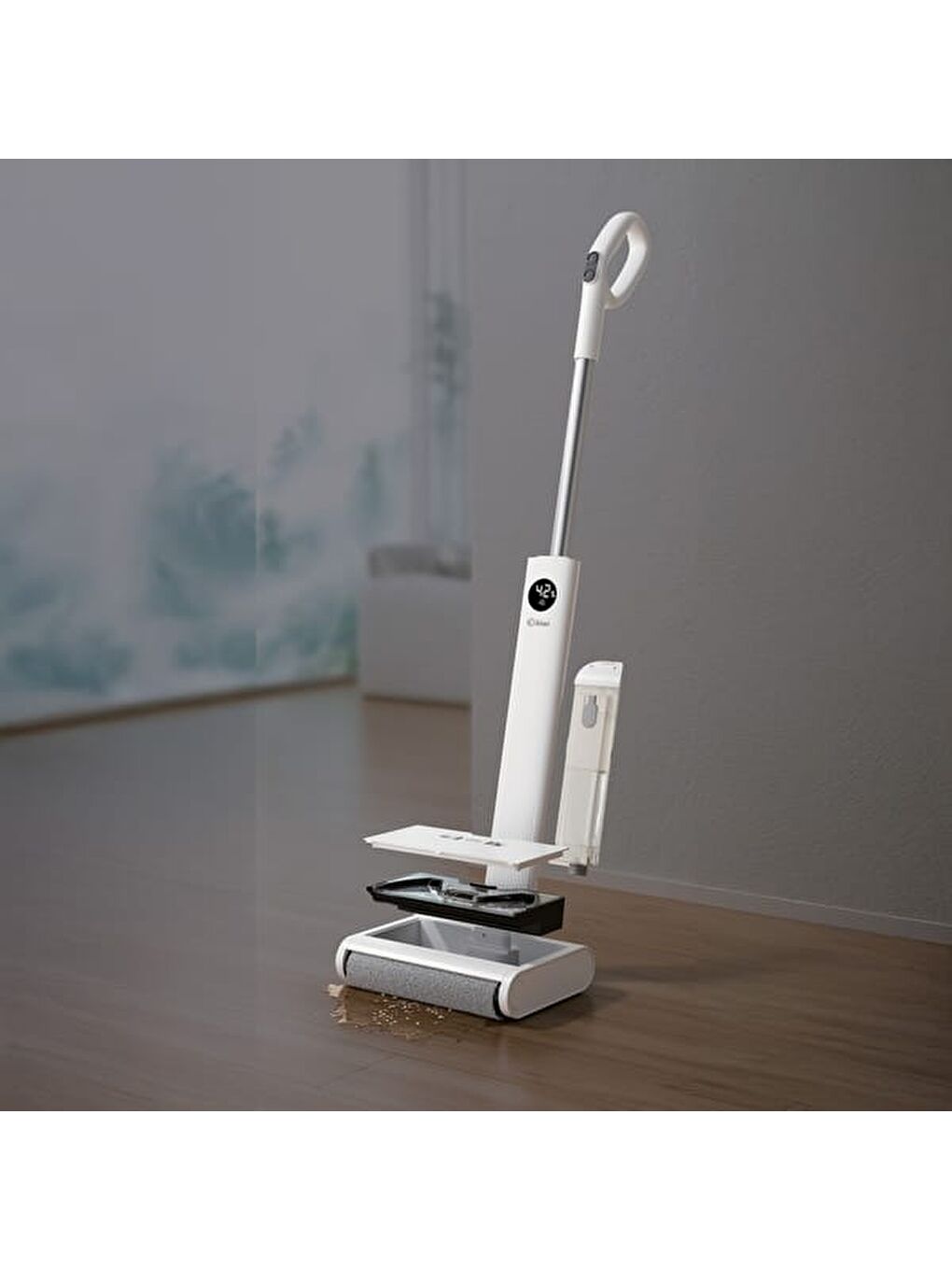 KSC-4262 Şarjlı Islak-Kuru Gırgır Süpürge ve Zemin Temizleyici Mop - Beyaz-5