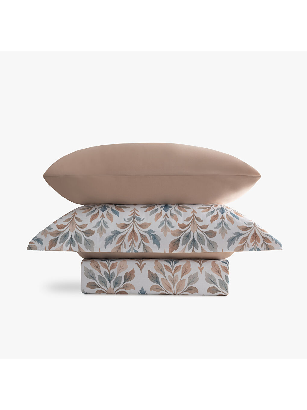 Karışık Laura Doğal Harmoni Çift Kişilik %100 Ege Pamuğu Nevresim Takımı - Çarşaflı - 4 Yastıklı Renkli-2