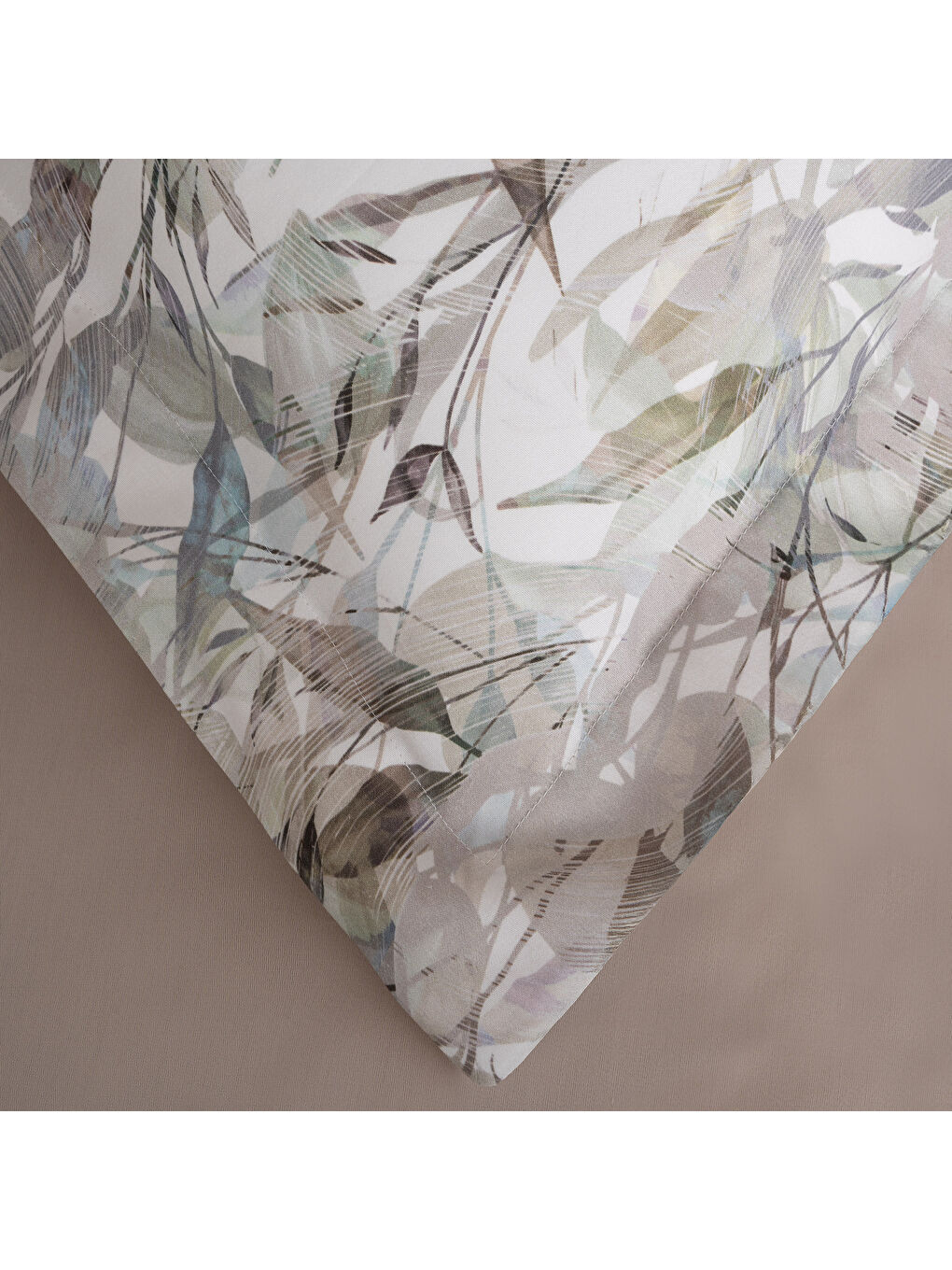 Botanica Doğa Fısıltısı Çift Kişilik %100 Ege Pamuğu Nevresim Takımı - Çarşaflı - 4 Yastıklı Yeşil-3