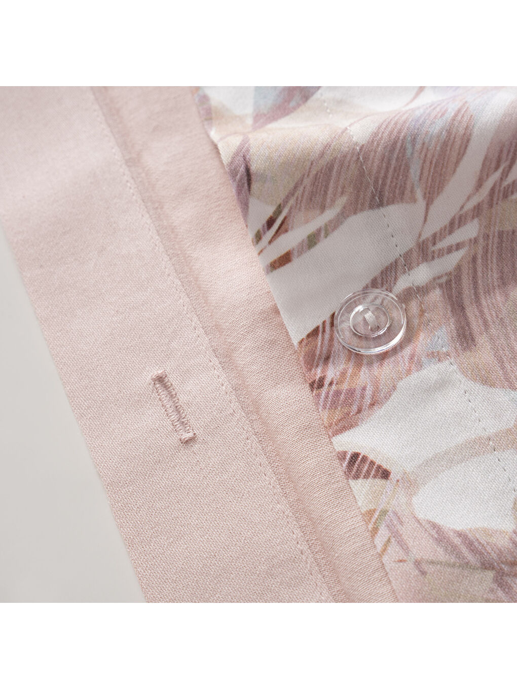 Pembe Botanica Doğa Fısıltısı Çift Kişilik %100 Ege Pamuğu Nevresim Takımı - Çarşaflı - 4 Yastıklı Somon-4