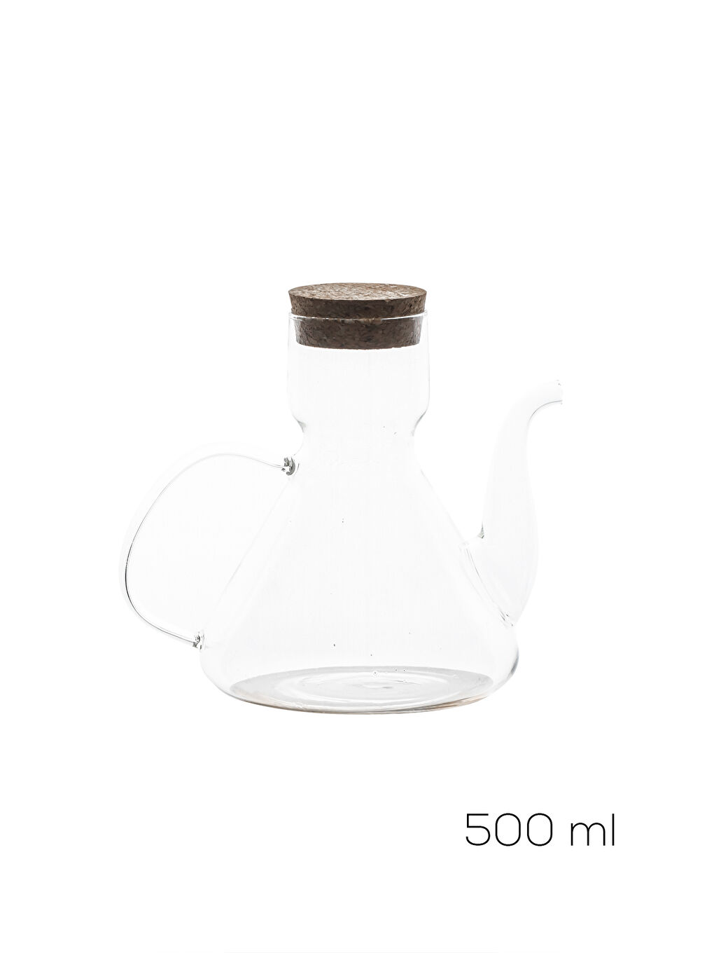 Renksiz 6517 Mantar Kapaklı Borosilikat Cam Yağlık Sirkelik Yağdanlık 500 ml-2