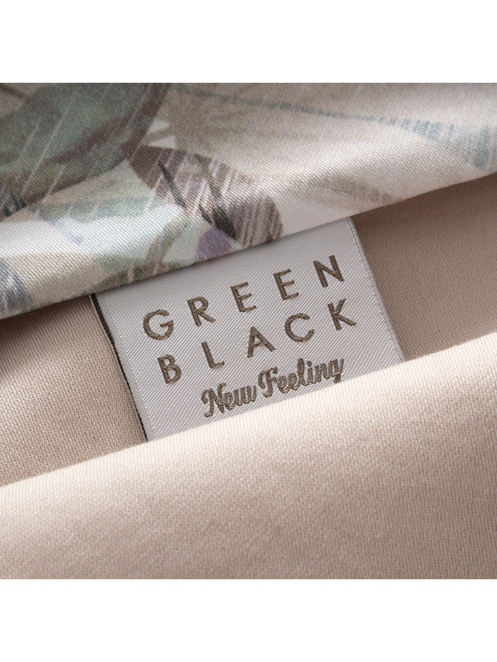 Botanica Doğa Fısıltısı Çift Kişilik %100 Ege Pamuğu Nevresim Takımı - Çarşaflı - 4 Yastıklı Yeşil-5