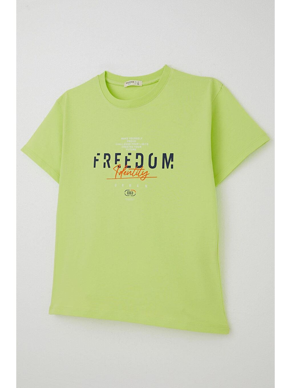 Erkek Çocuk Tişört Yazı Baskılı Fıstık Yeşili (5-10 Yaş)-2