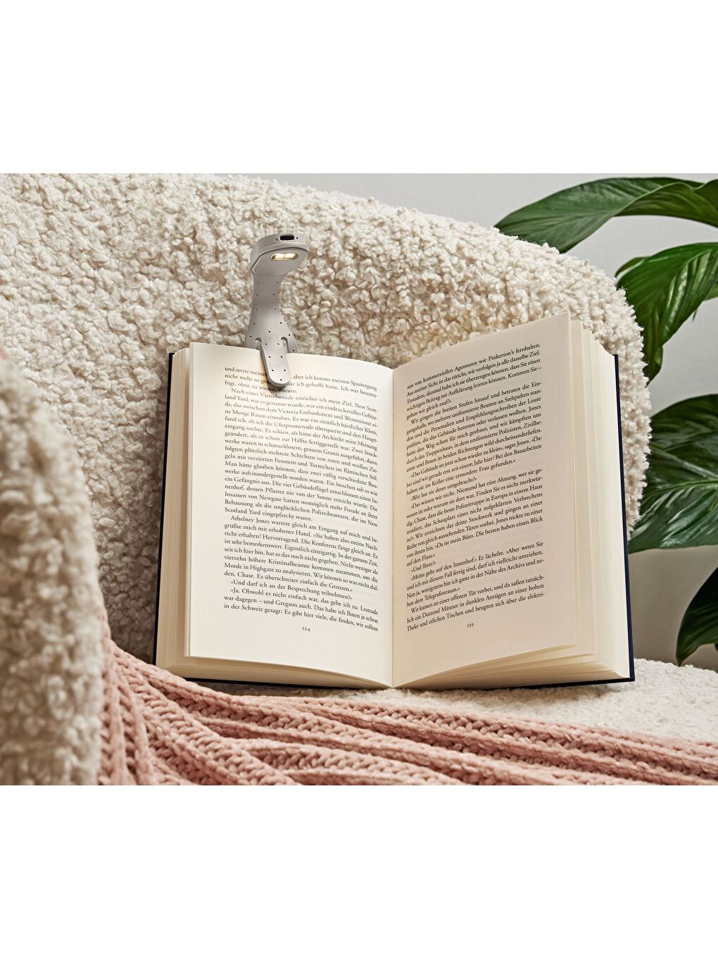 Ekru LED Mini Okuma Lambası