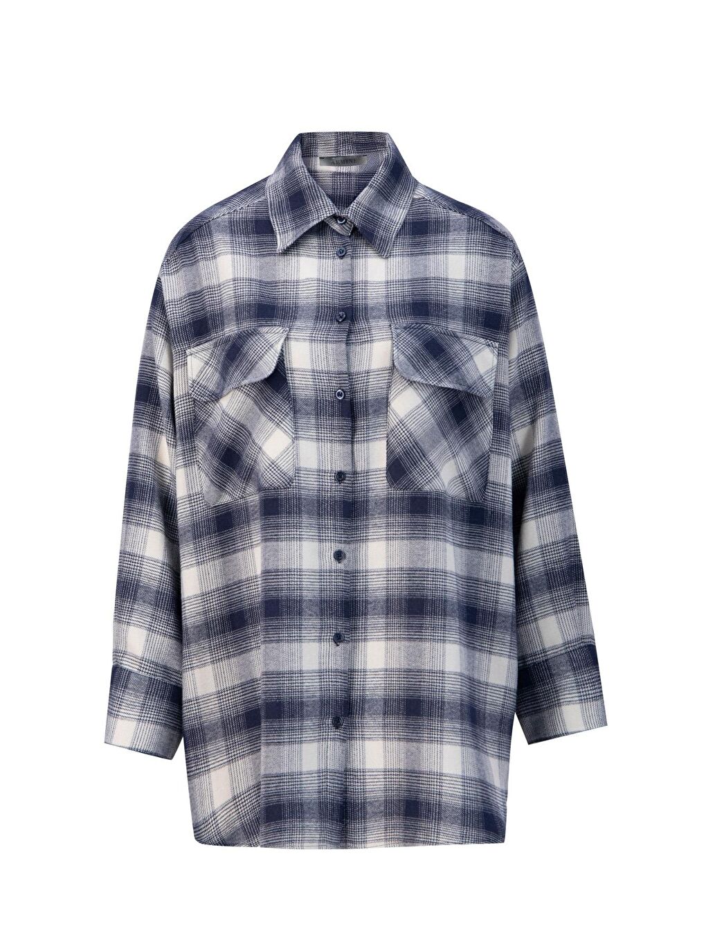 Kapaklı Cepli Oduncu Gömlek Ort3637 Lacivert-5