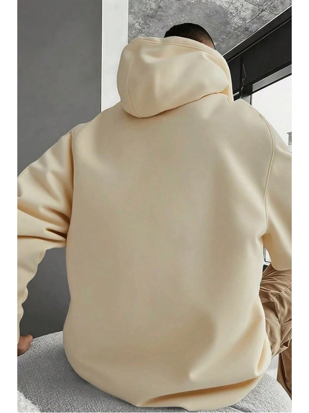 Mavi Regular Kapüşonlu Sweatshirt Erkek Unisex 3 İplik Şardonlu %100 Pamuk Basic Hoodie-1