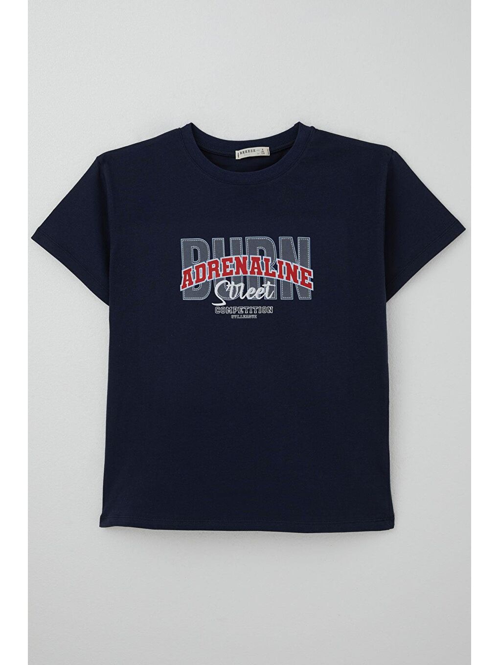 Erkek Çocuk Tişört Yazı Baskılı Lacivert (5-10 Yaş)