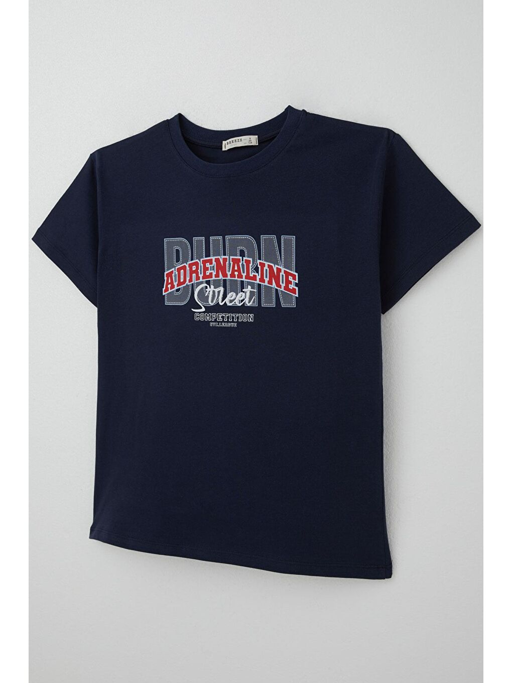 Erkek Çocuk Tişört Yazı Baskılı Lacivert (5-10 Yaş)-2