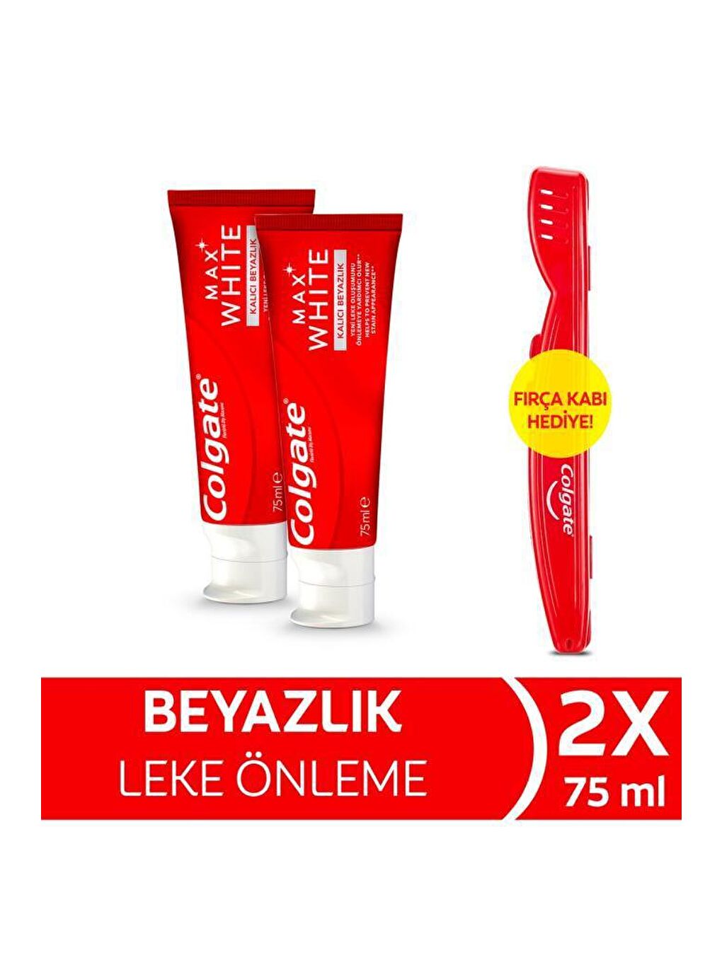 Colgate Beyaz Max White Kalıcı Beyazlık Beyazlatıcı Diş Macunu 75 ml X 2 Adet