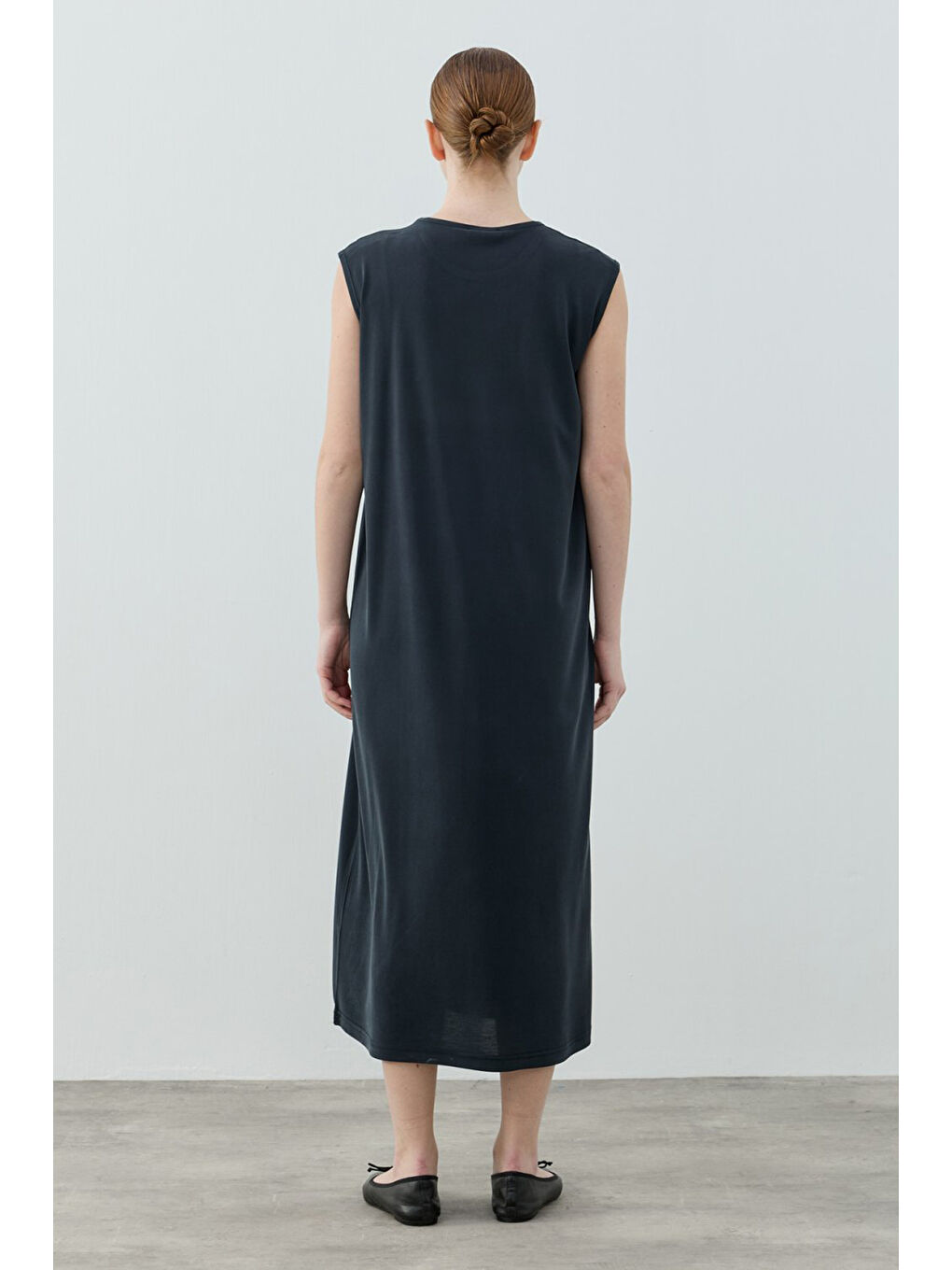 Merwish Sıfır Kol Modal İç Elbise 1614 Siyah-2