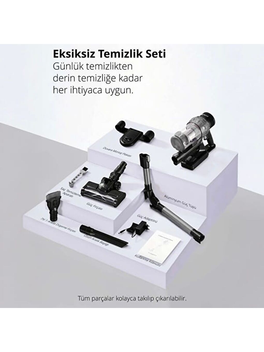 KVC-4040BLF Şarjlı Dikey Süpürge - Siyah - 14,8 Volt-5