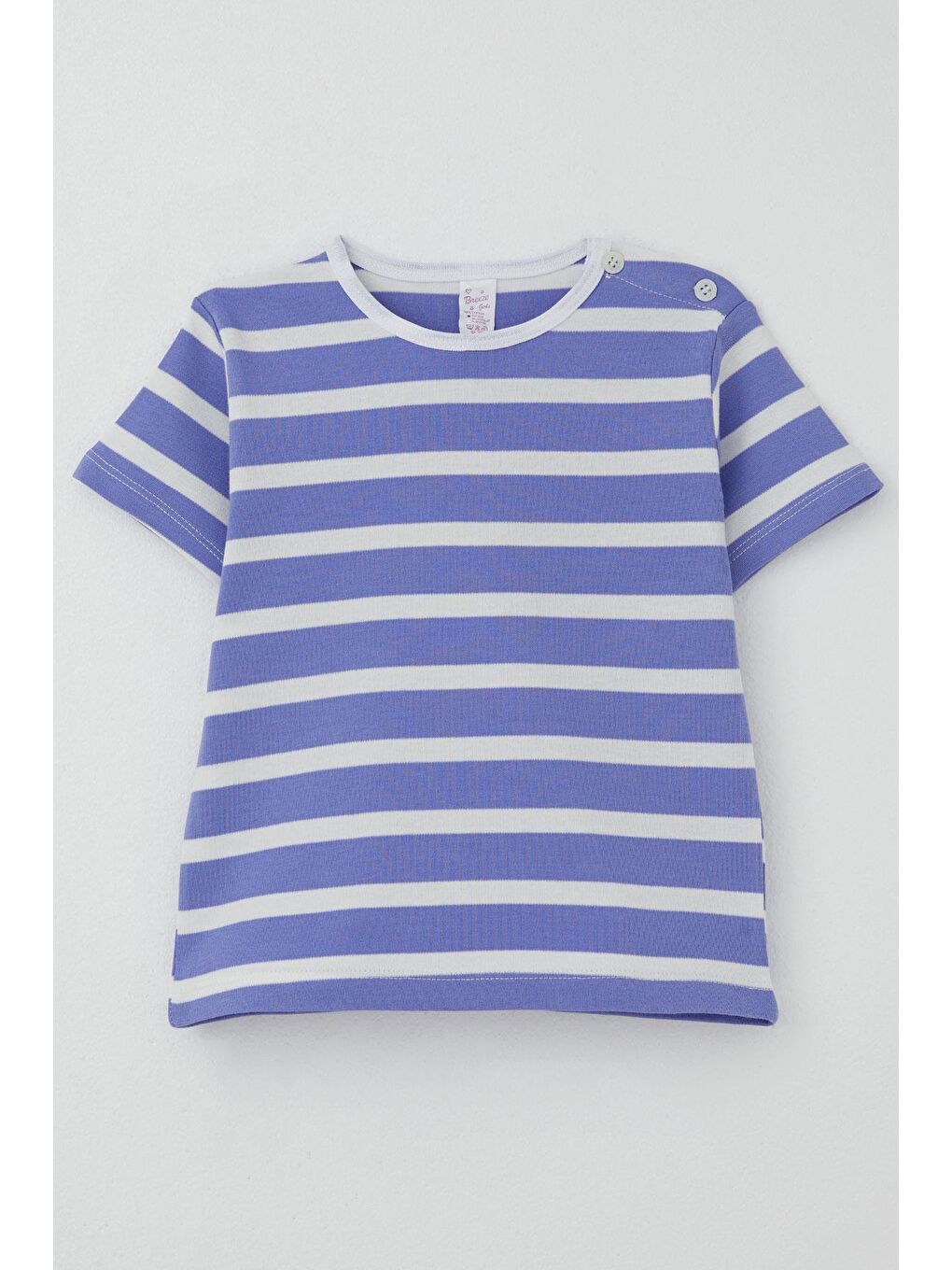 Kız Çocuk Tişört Patlı Çizgili Lila (1-4 Yaş)