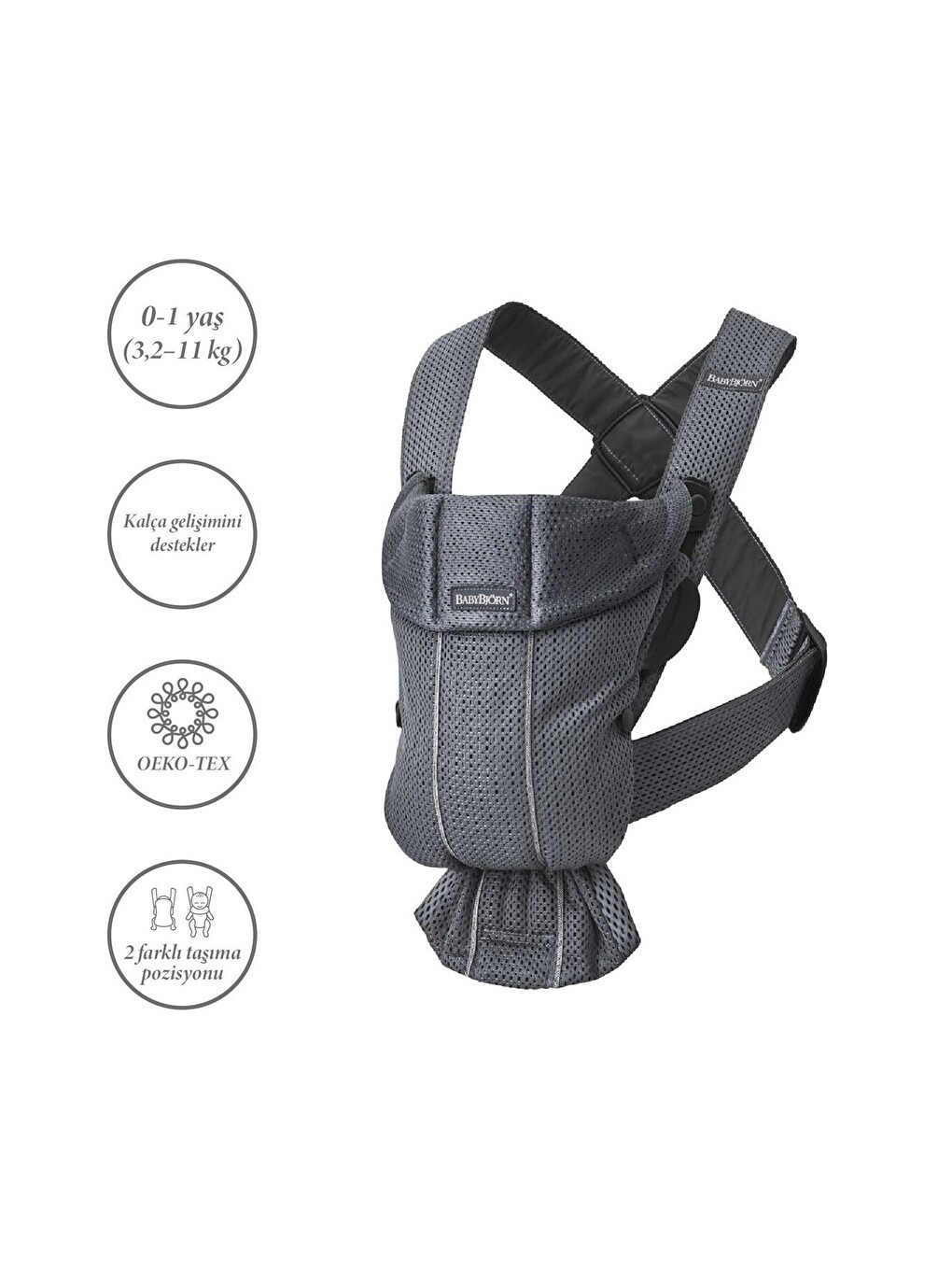 Kanguru Mini Mesh Anthracite-1