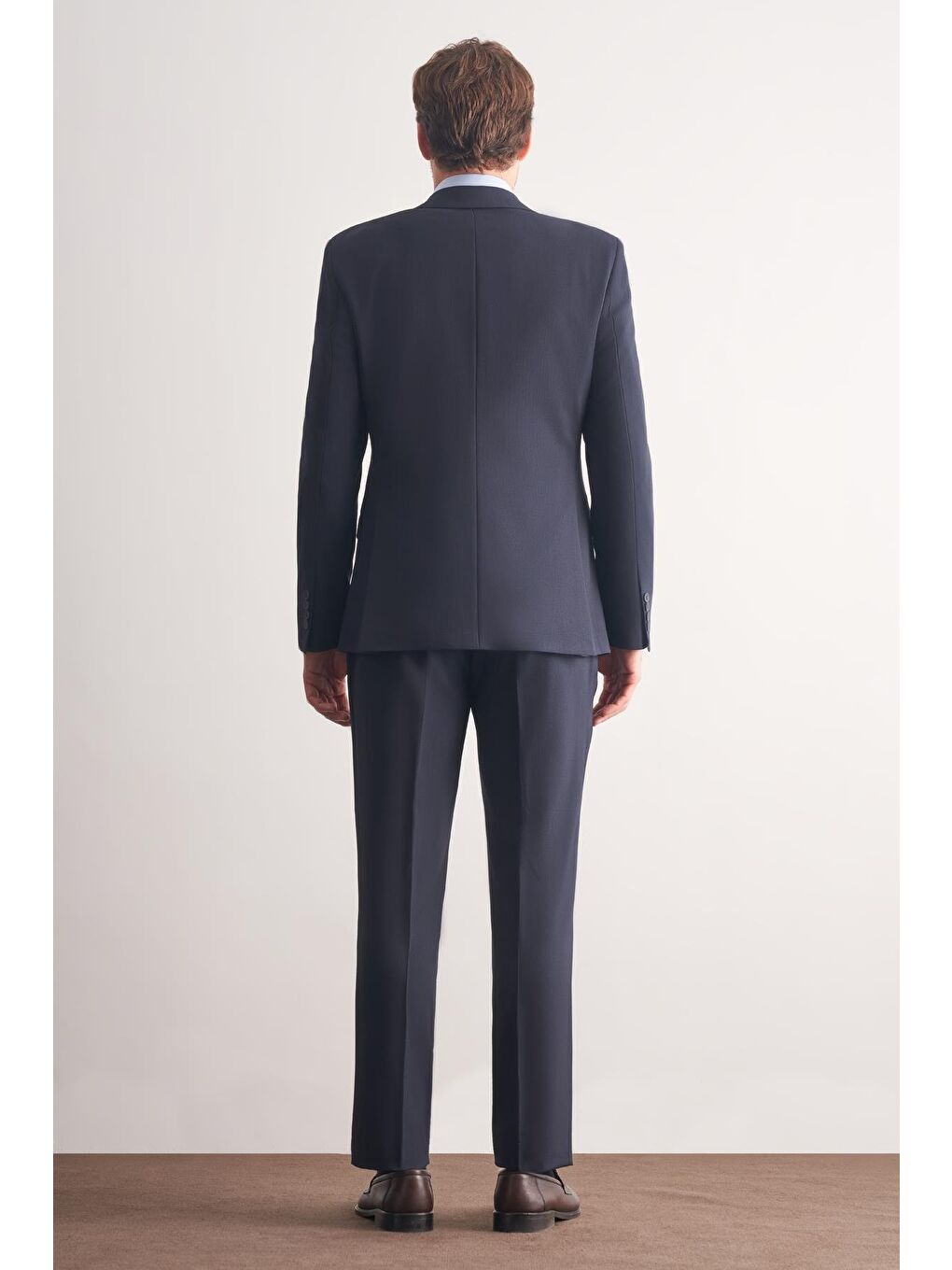 Lacivert Kırlangıç Yaka Tam Astar 6 Drop Slim Fit Takım Elbise 1001255162-4