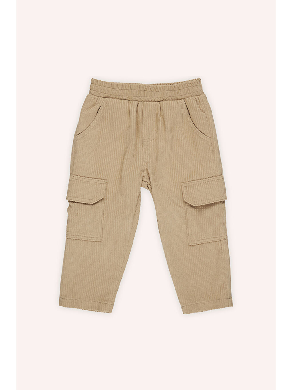 Erkek Bebek Fitilli Bej Pantolon