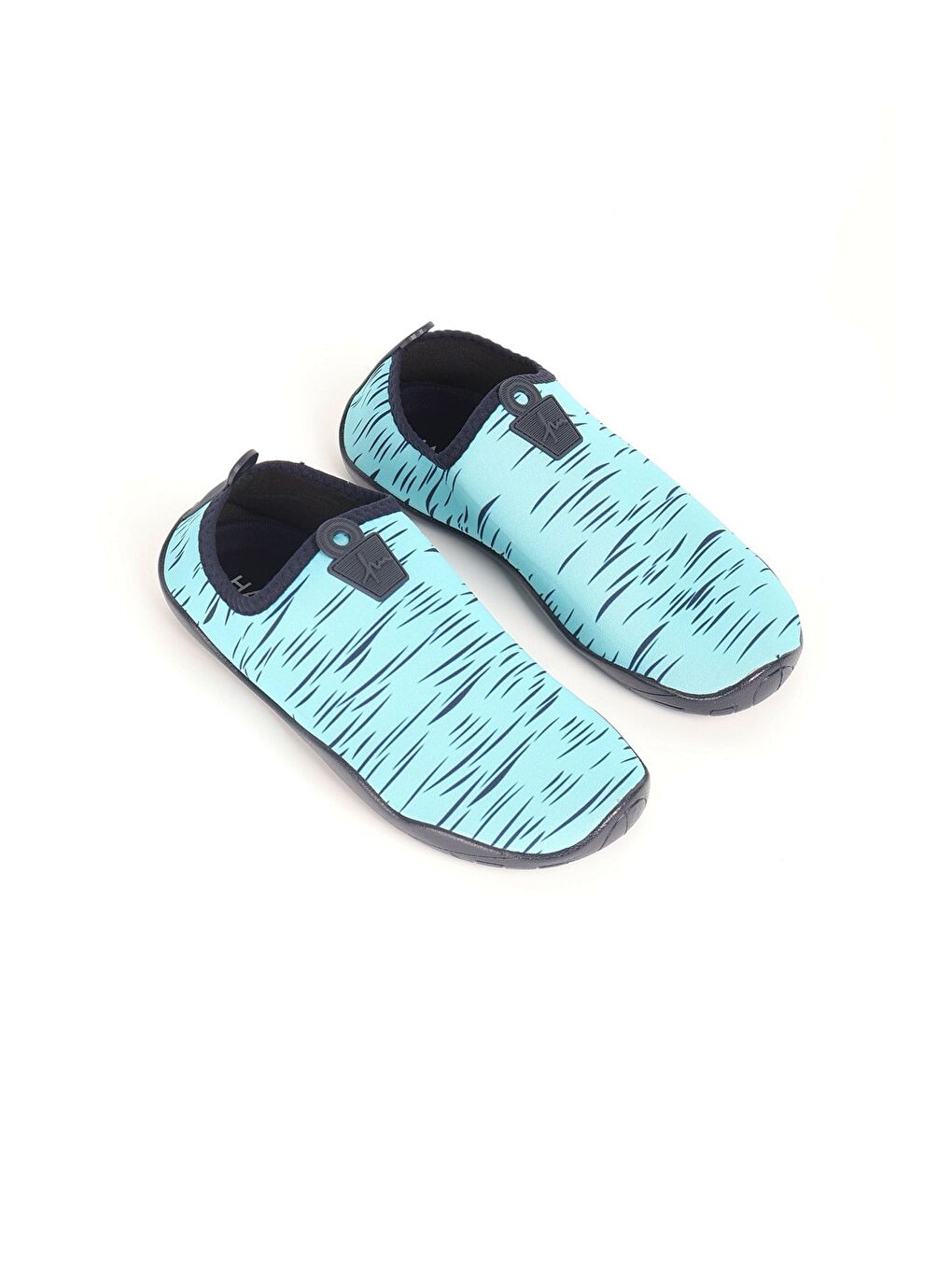 Yeşil Çizgili Mavi Kadın Deniz Ayakkabısı 3404-2
